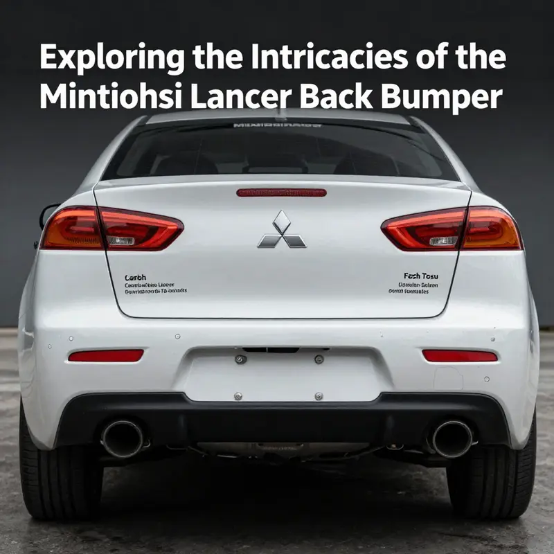 The rear view of a Mitsubishi Lancer back bumper highlighting advanced technology features.