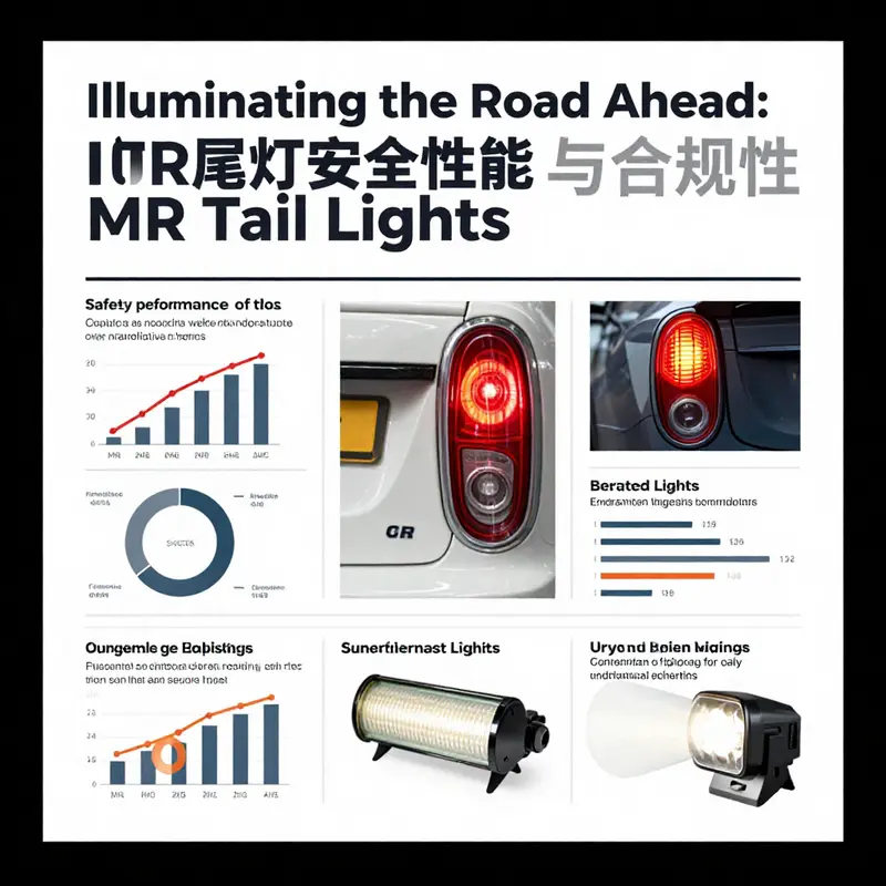 A timeline visualizing the technological evolution of tail lights showcasing MR tail lights.