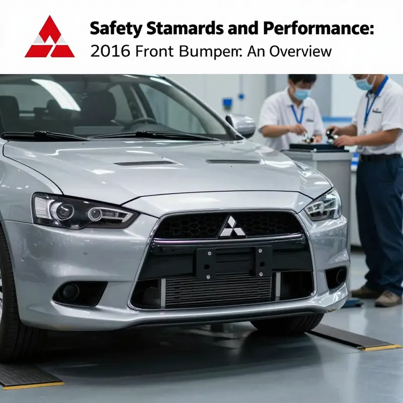 Various materials used in the construction of 2016 Mitsubishi Lancer front bumpers.