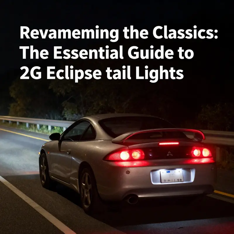 Modern LED tail lights on a 2G Mitsubishi Eclipse, enhancing safety and style.