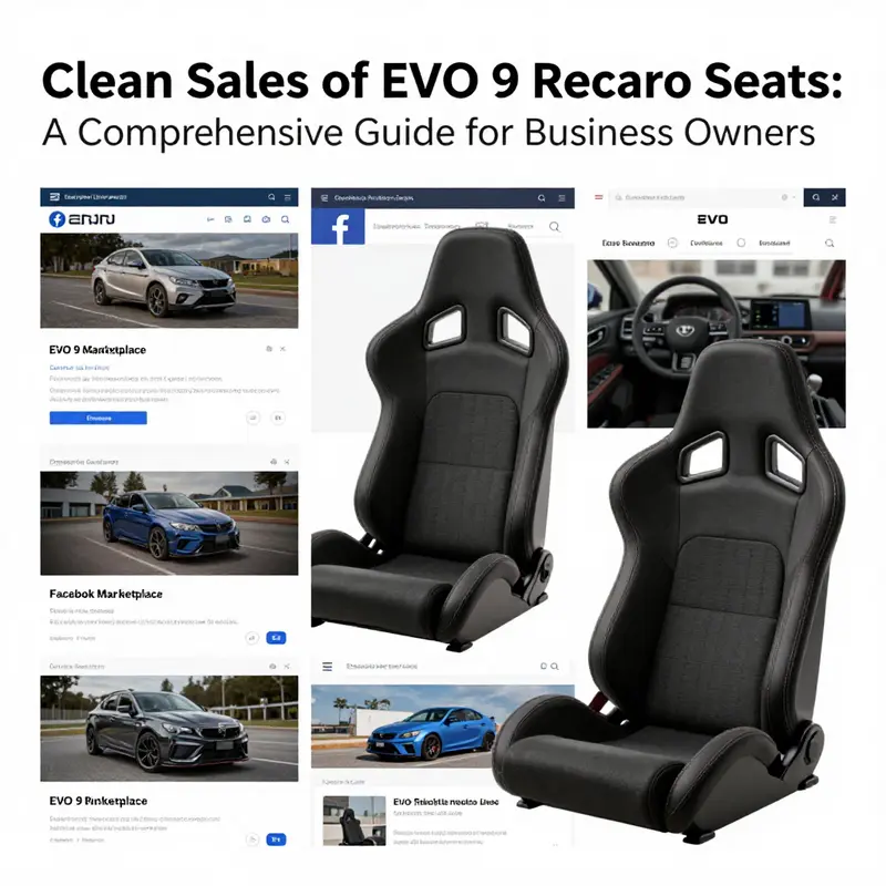Current eBay listings for clean EVO 9 Recaro seats, displaying a variety of options.