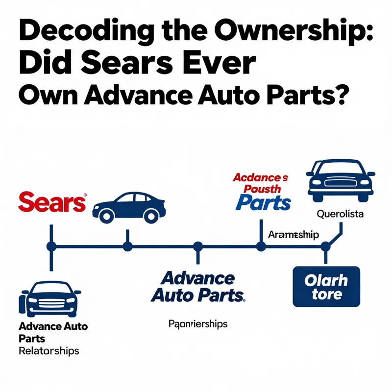 Timeline illustrating the key events in the relationship between Sears and Advance Auto Parts.