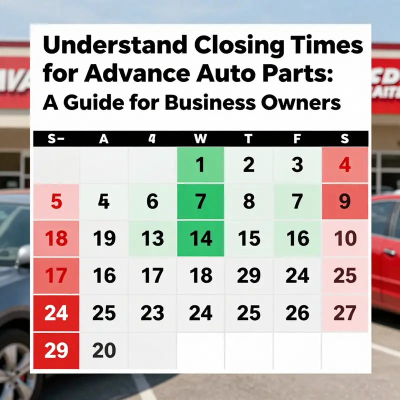 This map illustrates the varying closing times at different Advance Auto Parts locations.