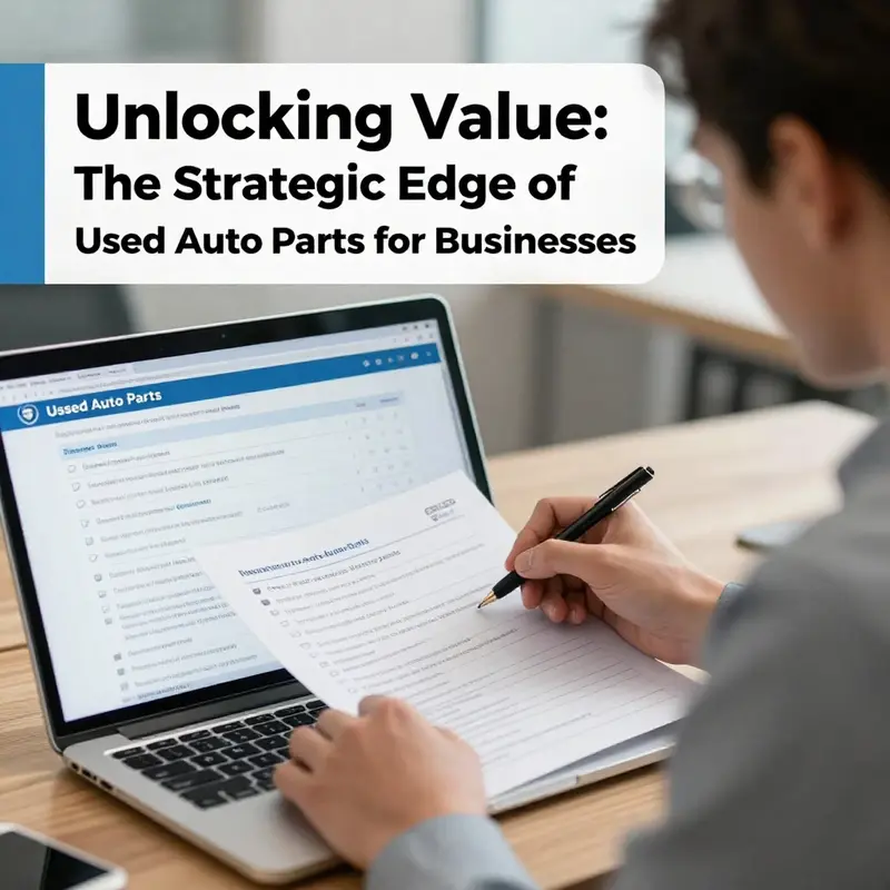 Comparison of costs highlighting the economic benefits of used auto parts.