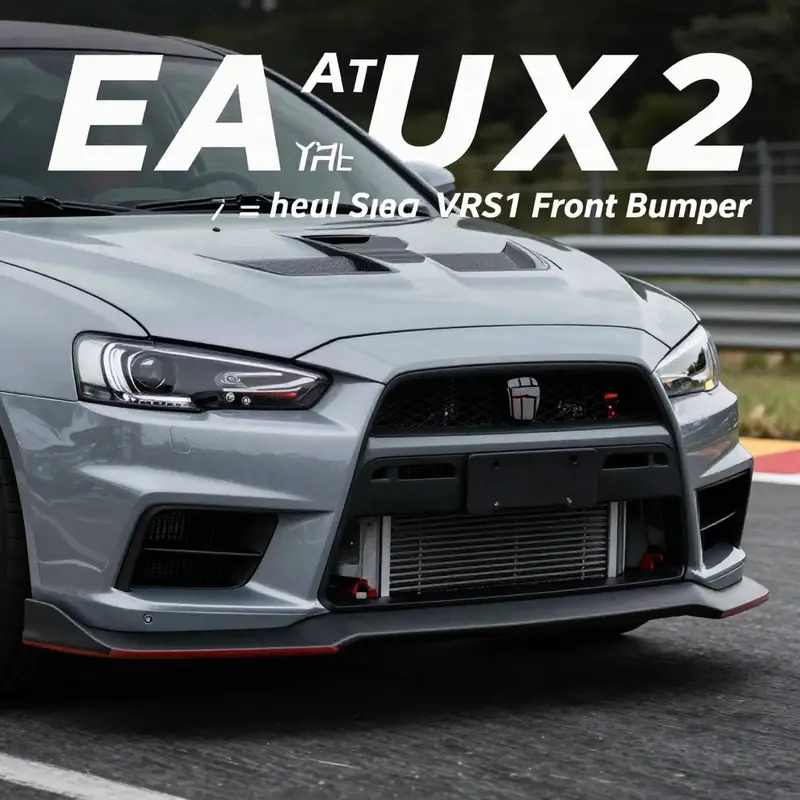 Specifications and design highlight of the Group A EVO X Spec VRS1 front bumper.