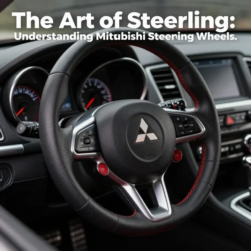 Premium leather steering wheel enhancing the luxury feel of Mitsubishi interiors.