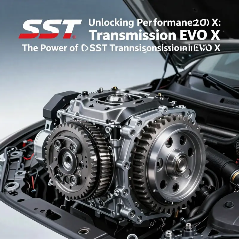 An intricate look at the SST system in the EVO X, showcasing its dual-clutch technology.