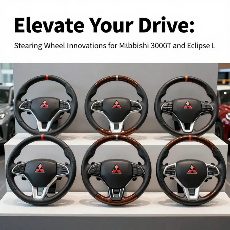 A curated selection of steering wheels designed for the Mitsubishi 3000GT and Eclipse L.