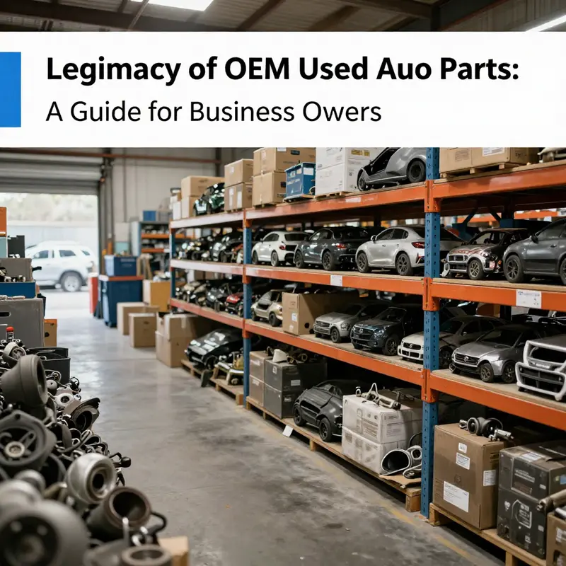 A mechanic assessing the quality of used OEM parts, emphasizing the need for careful inspection.