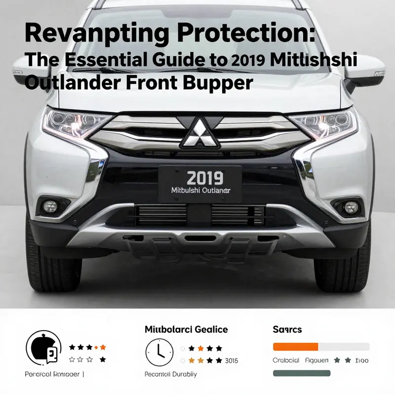 The sleek design of the 2019 Mitsubishi Outlander front bumper integrates functionality with style.