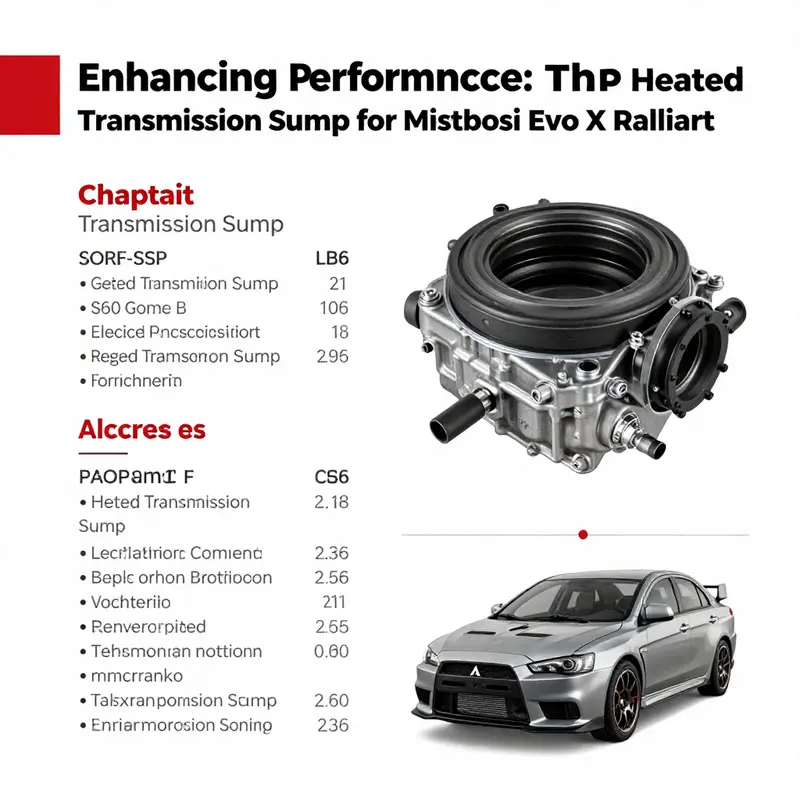 SSP Performance SST Heated Transmission Sump designed for Mitsubishi Evo X Ralliart.