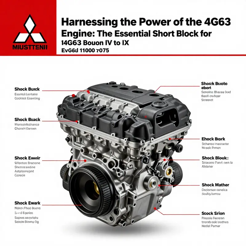 Overview of the Mitsubishi 4G63 short block engine highlighting its design and performance capabilities.