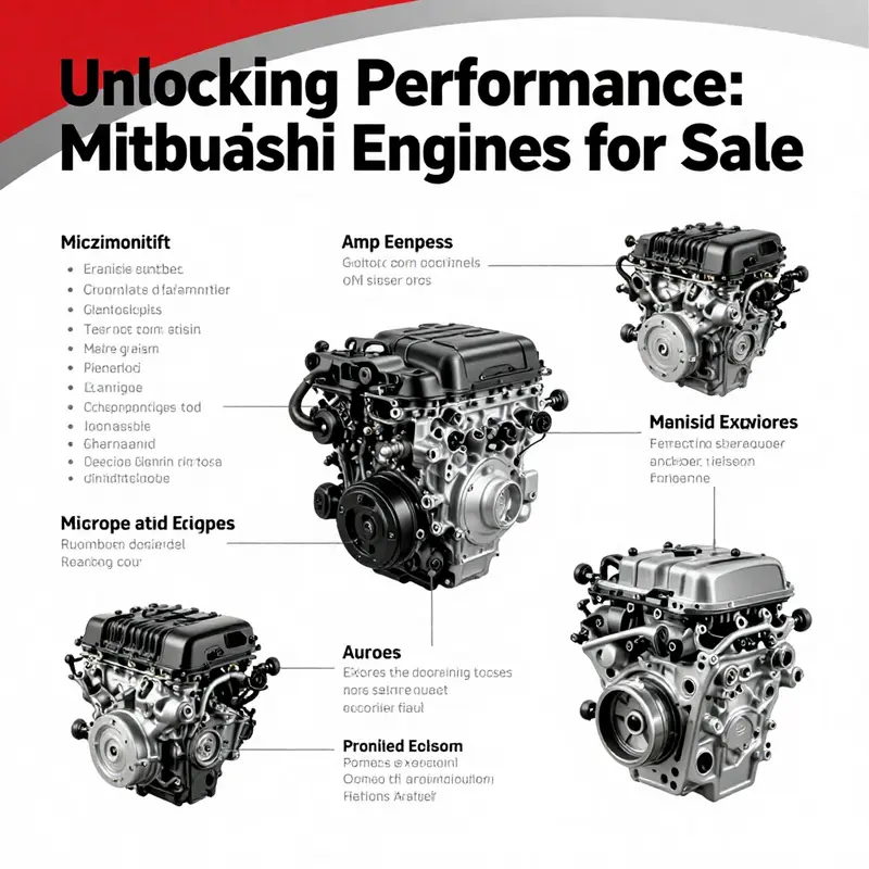 A collection of Mitsubishi Eclipse engines available for sale, representing various years and models.