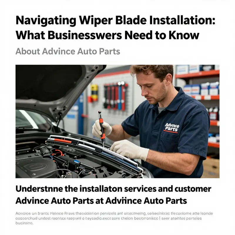 A skilled technician at Advance Auto Parts installing a wiper blade, demonstrating customer service and technical expertise.