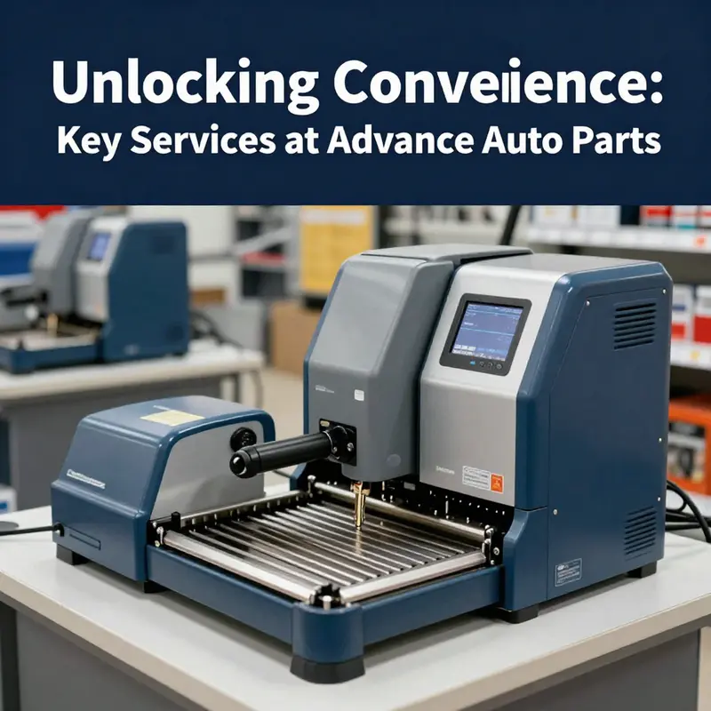 Key cutting services being offered at an Advance Auto Parts location.