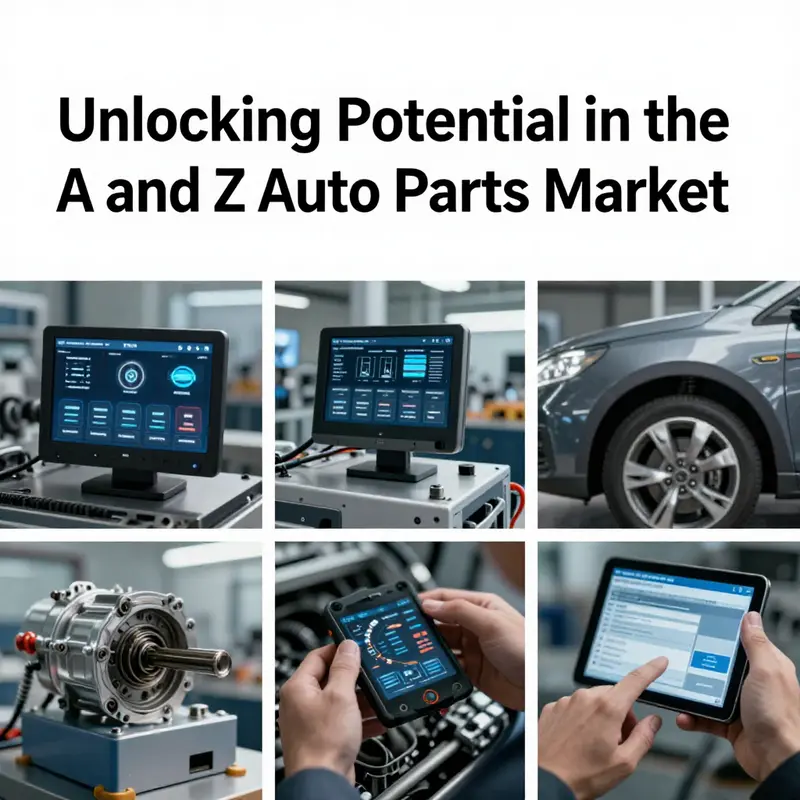 Market overview of A and Z auto parts depicting growth and regional distribution.