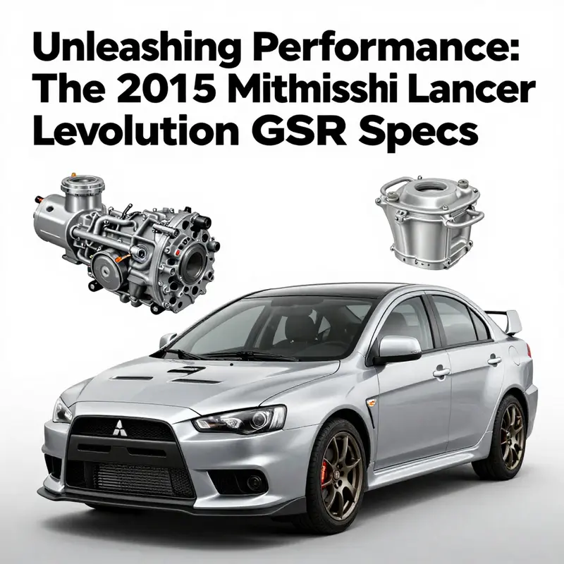 The robust 2.0-liter DOHC turbocharged engine of the 2015 Lancer Evolution GSR showcases its high-performance engineering.