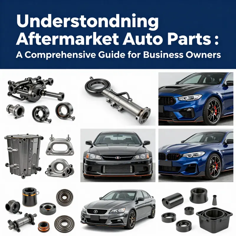 A variety of aftermarket auto parts illustrating their diverse applications in vehicle enhancement and repair.
