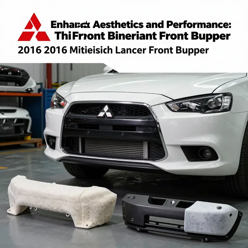 Various materials used in the construction of 2016 Mitsubishi Lancer front bumpers.
