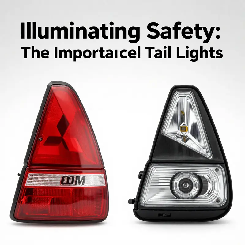 Brightly illuminated Mitsubishi tail lights showcasing essential safety features.