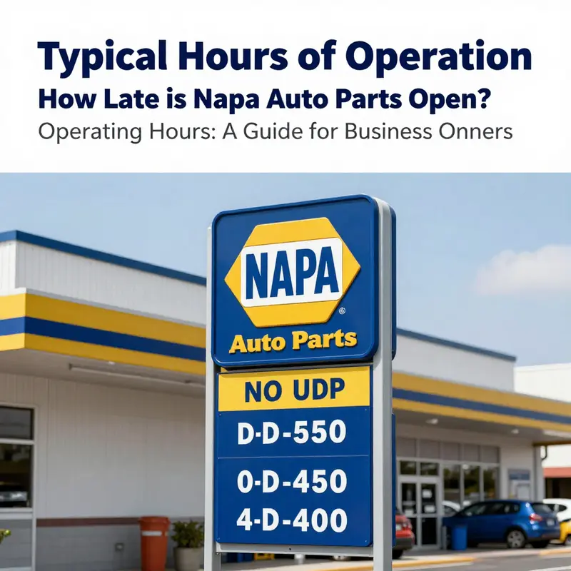 Typical hours of operation at a NAPA Auto Parts store.