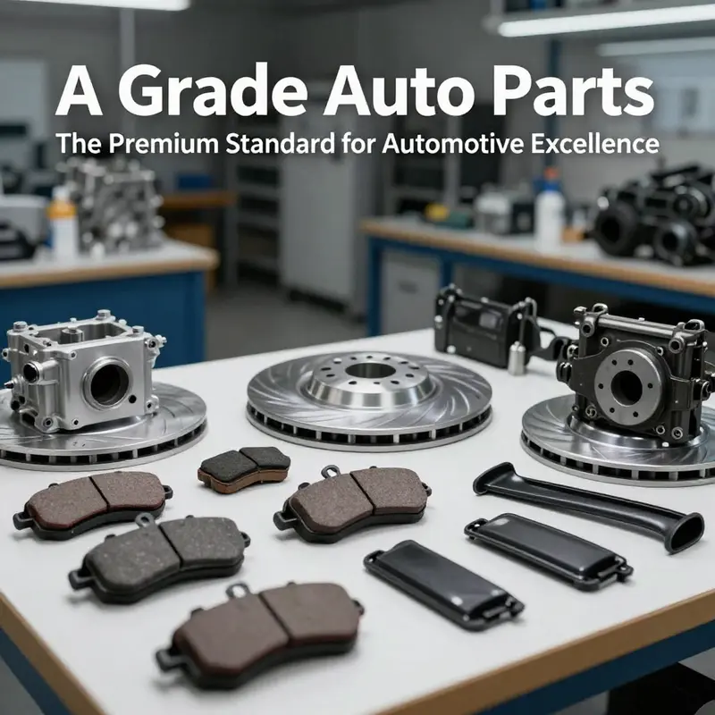 An array of A Grade auto parts highlighting their premium quality and characteristics.