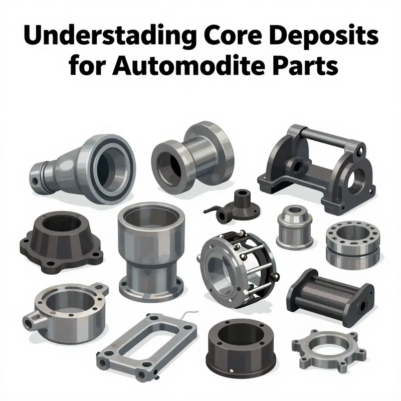 Illustration of remanufactured auto parts emphasizing the significance of core deposits.