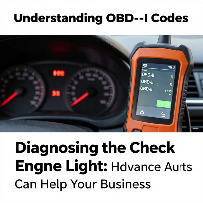 A technician demonstrating the free diagnostic service available at Advance Auto Parts.