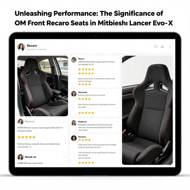 OEM front Recaro seats for Mitsubishi Lancer Evo X available in the marketplace.