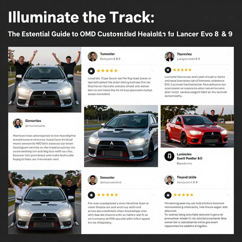 Advanced HID headlight showcasing superior design tailored for Mitsubishi Lancer Evolution 8 & 9.