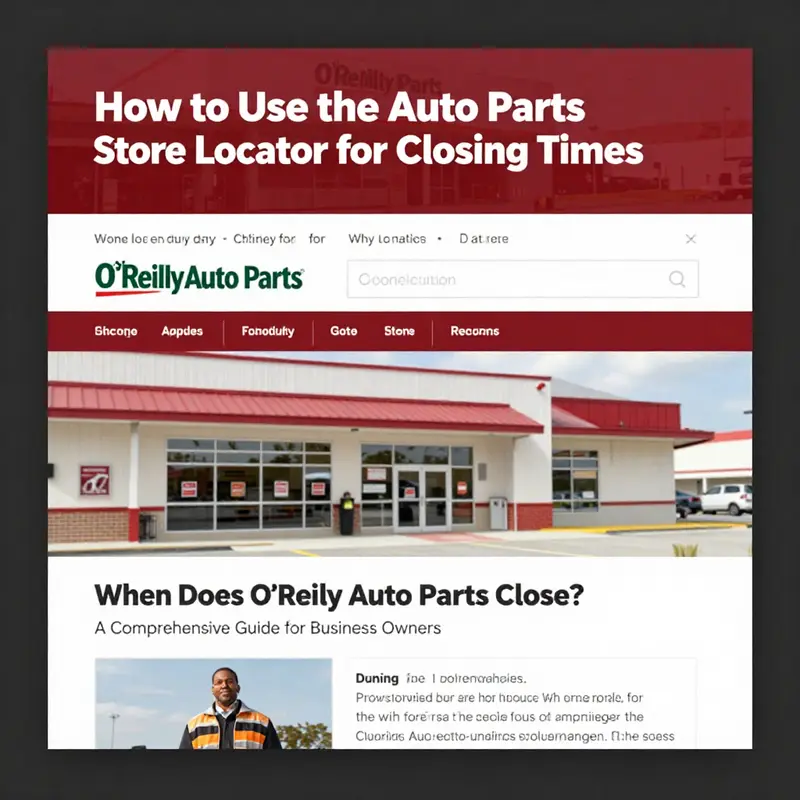 An O’Reilly Auto Parts location showcasing the variances in closing times.