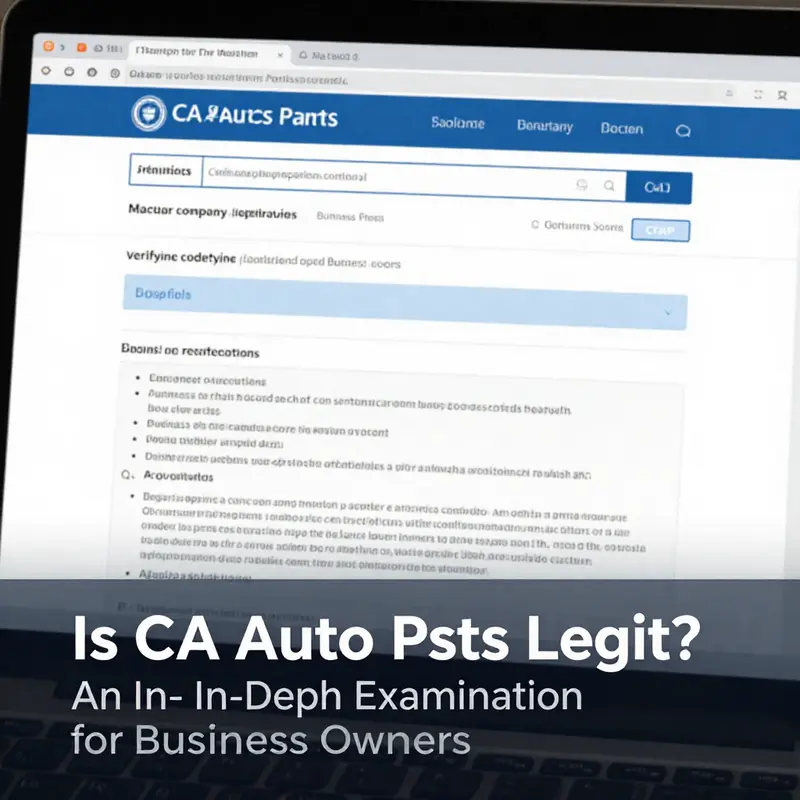 Evaluating the legitimacy of CA Auto Parts through a visual representation of automotive parts.