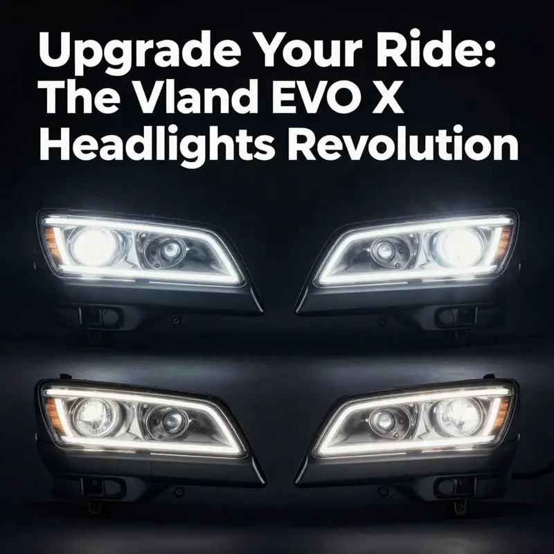 The Vland EVO X headlights designed for improved aesthetics and functionality.