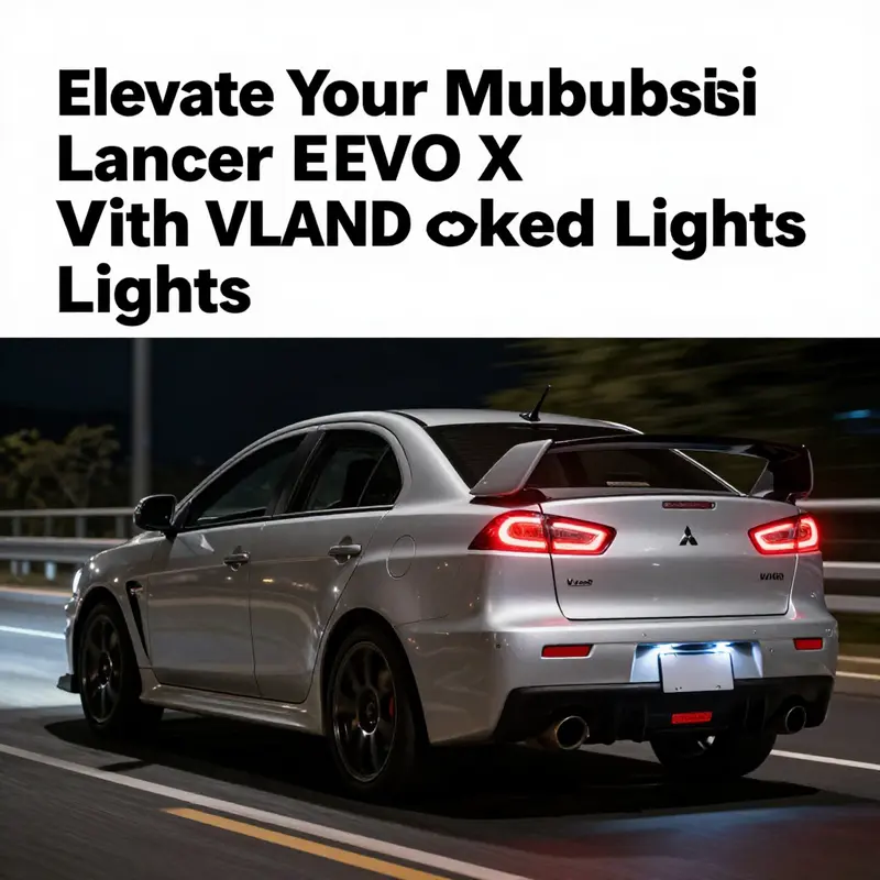 Detailed view of VLAND smoked tail lights showcasing dynamic turn signals and modern LED technology.