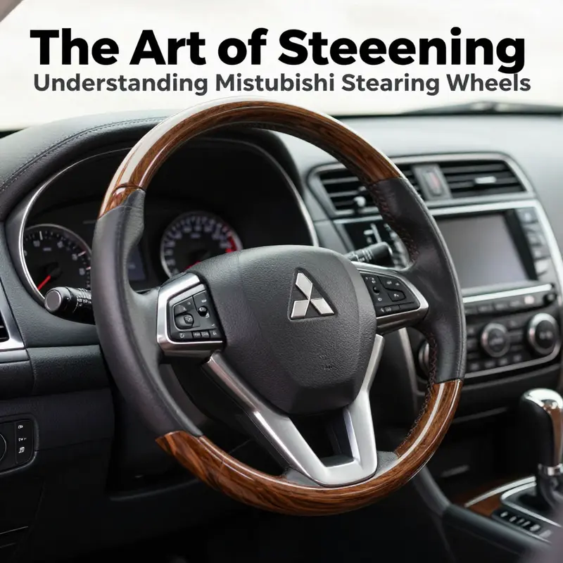 Premium leather steering wheel enhancing the luxury feel of Mitsubishi interiors.