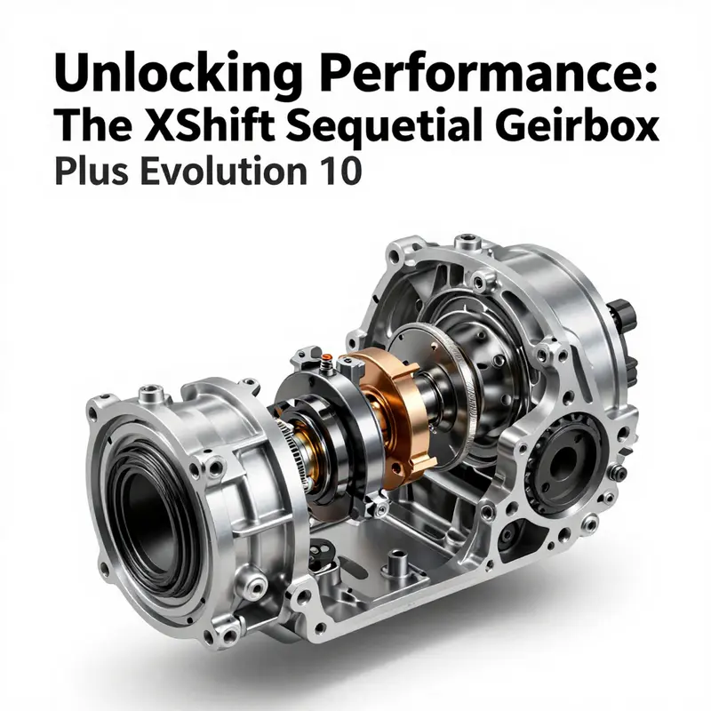 Customization aspects of the XShift Sequential Gearbox, showcasing the detailing and brand elements.