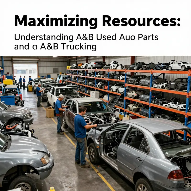 The inner workings of A&B Used Auto Parts showcasing the efficiency in vehicle disassembly and parts organization.