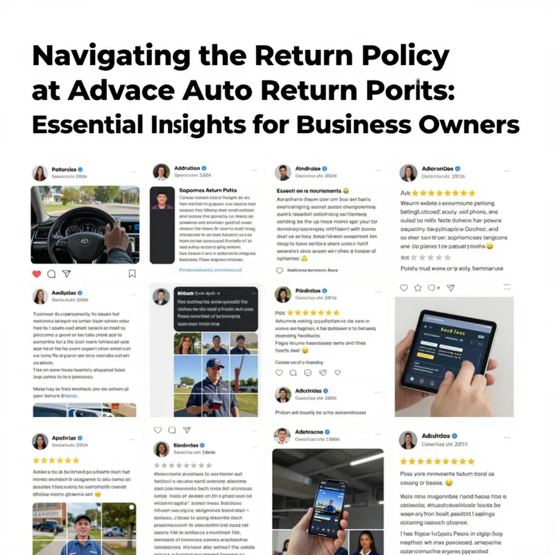 A business owner examining the return policy of Advance Auto Parts.