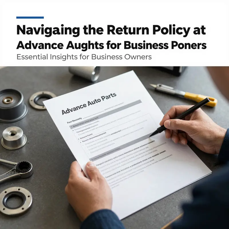 A business owner examining the return policy of Advance Auto Parts.