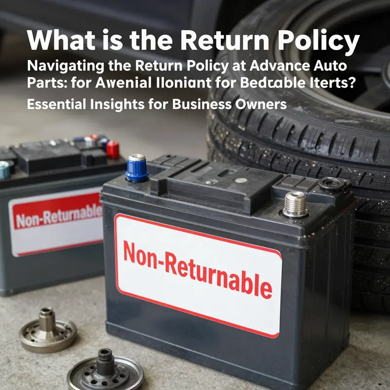 A business owner examining the return policy of Advance Auto Parts.