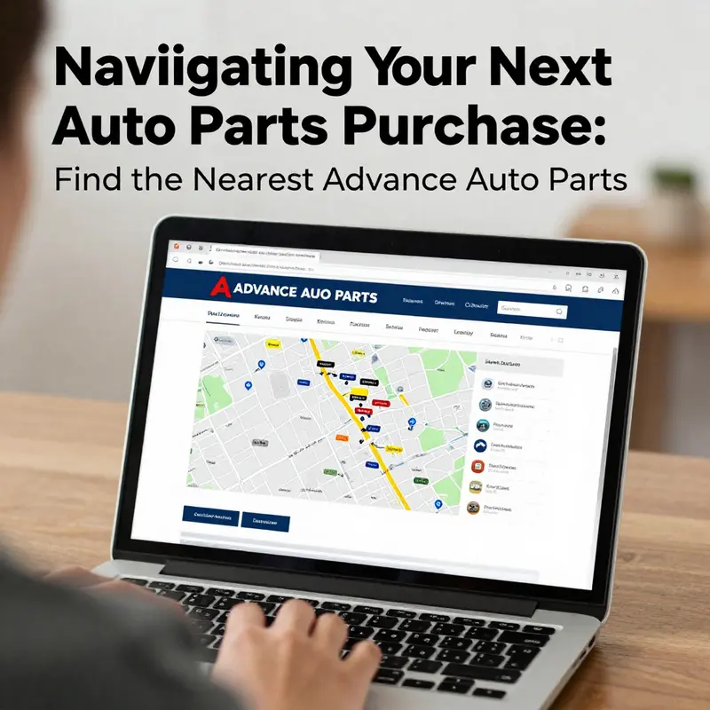Using the official store locator to find nearby Advance Auto Parts stores.