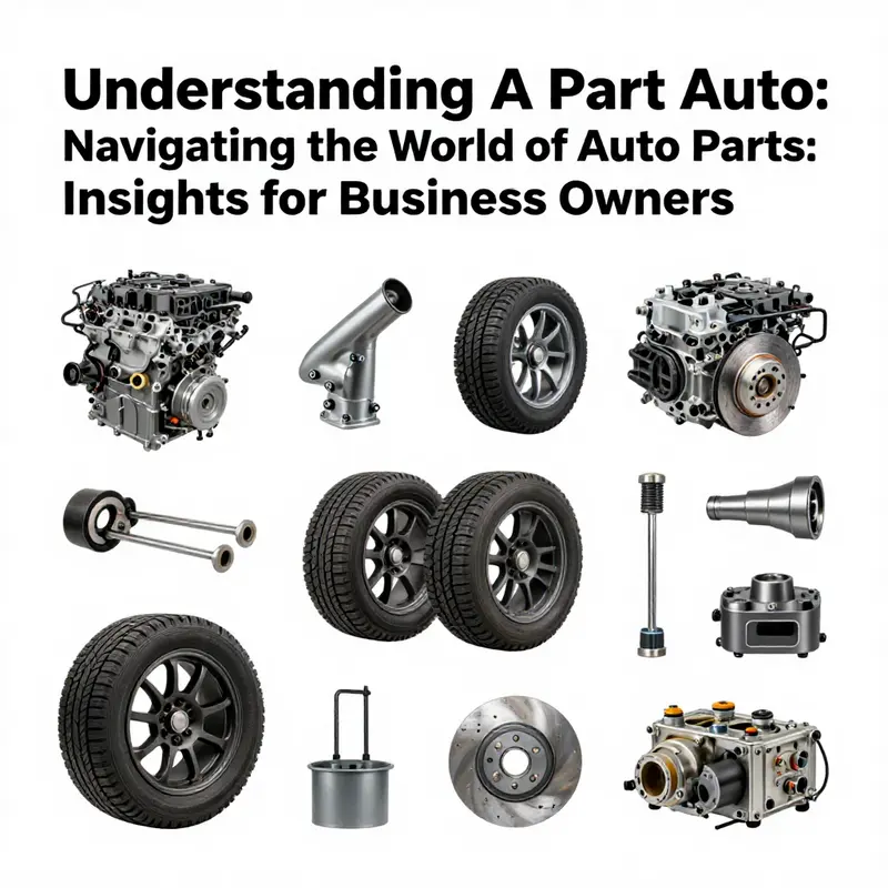 An infographic showcasing the different types of auto parts essential for vehicle functionality.