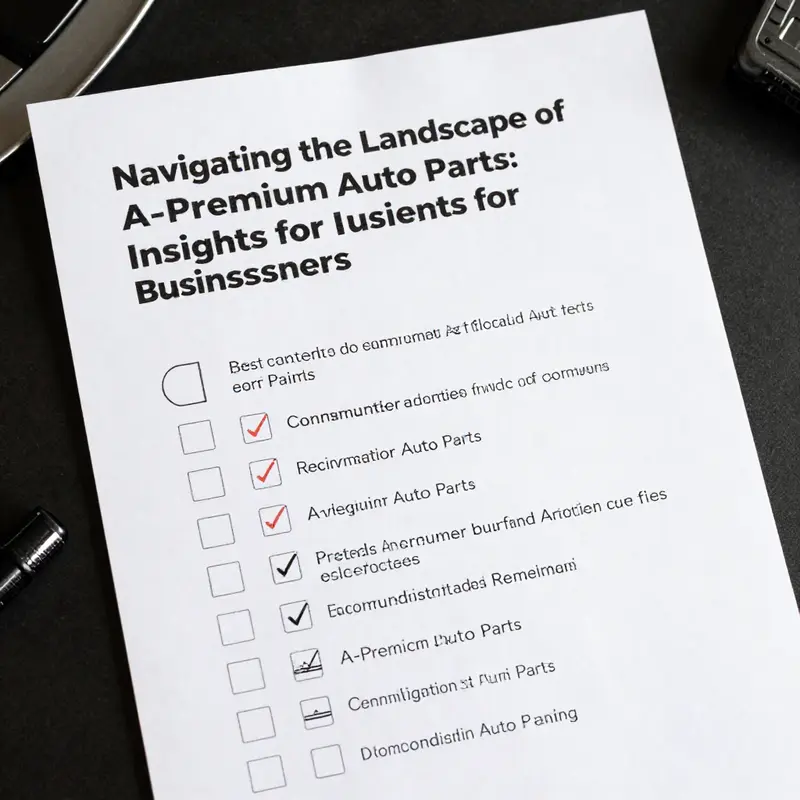 Market analysis of A-Premium Auto Parts showcasing consumer preferences and trends.