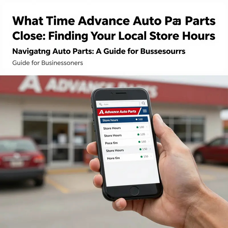 Exploring diverse Advance Auto Parts locations and their unique closing hours.