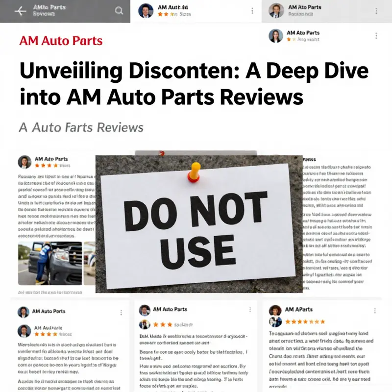 Screenshots of negative consumer feedback highlighting dissatisfaction with AM Auto Parts.