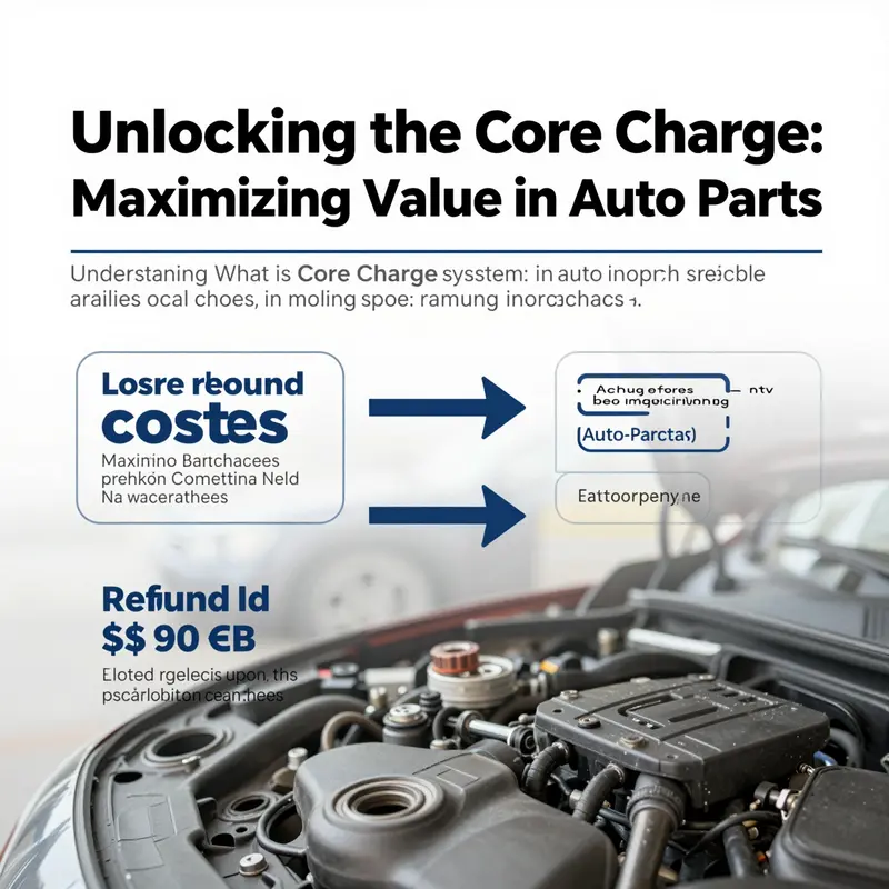 Visual representation of the core charge system in auto parts transactions.