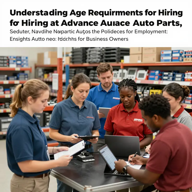 A diverse group of Advance Auto Parts employees working collaboratively in a store, symbolizing inclusive hiring.
