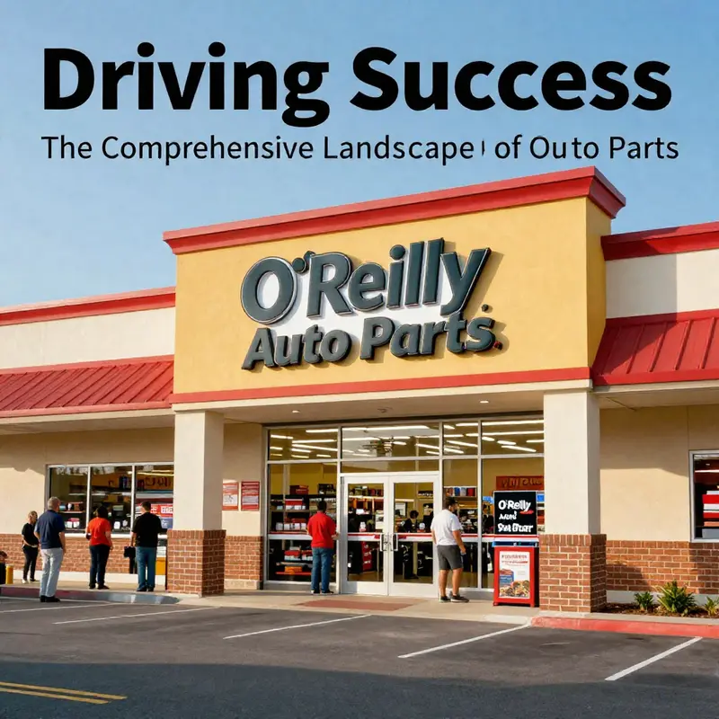 O'Reilly Auto Parts store front with customers, representing its brand and services in the automotive aftermarket.