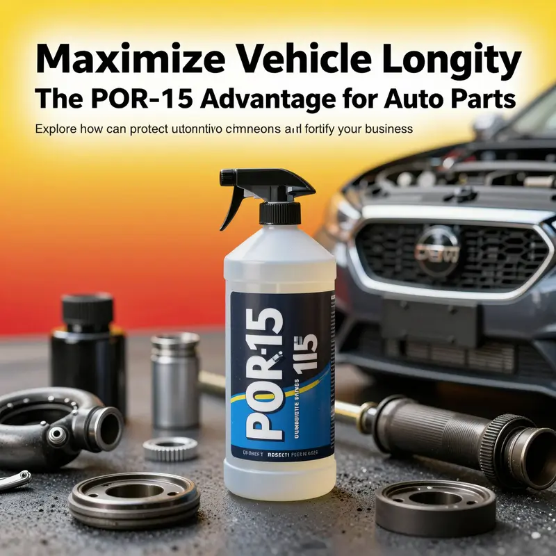 An assortment of well-treated automotive parts with POR-15, emphasizing the product's efficacy in rust prevention.