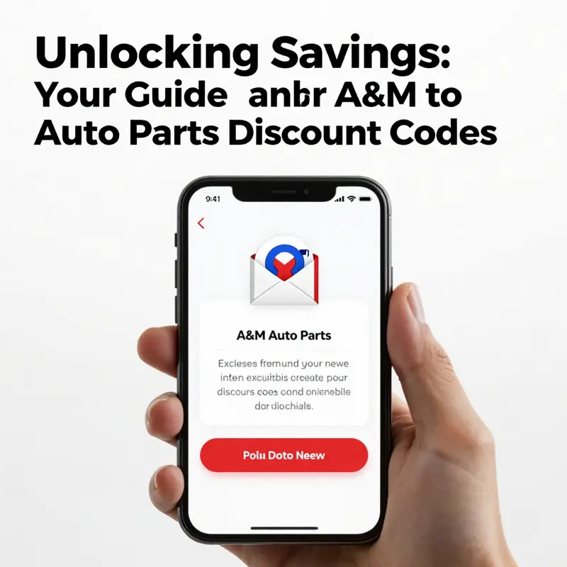 Promotional signs in an A&M Auto Parts store illustrating current discounts available.